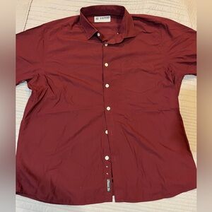 Mens DIXXON 2XL Bamboo party shirt Maroon excellent condition!